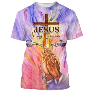 Jesus Is My Savior Pray 3D T Shirt Christian T Shirt Jesus Tshirt Designs Jesus Christ Shirt 1 yuj6ja.jpg