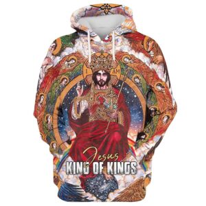 Jesus King Of Kings 3D Hoodie,…