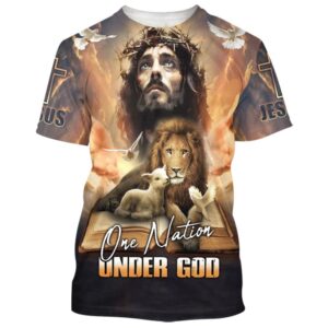 Jesus Lion And The Lamb 3D T Shirt Christian T Shirt Jesus Tshirt Designs Jesus Christ Shirt 1 ss2cad.jpg