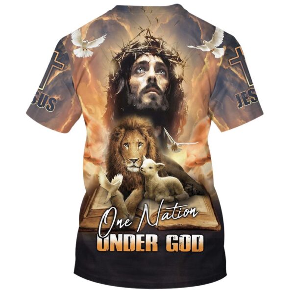 Jesus Lion And The Lamb 3D T Shirt, Christian T Shirt, Jesus Tshirt Designs, Jesus Christ Shirt