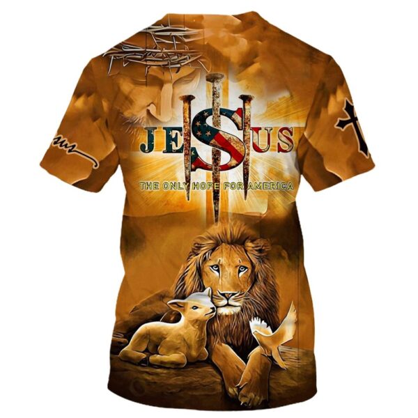 Jesus Lion And The Lamb , Bible 3D T Shirt, Christian T Shirt, Jesus Tshirt Designs, Jesus Christ Shirt