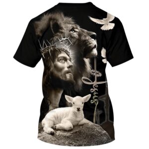 Jesus Lion And The Lamb Black 3D T Shirt Christian T Shirt Jesus Tshirt Designs Jesus Christ Shirt 2 wdu22t.jpg