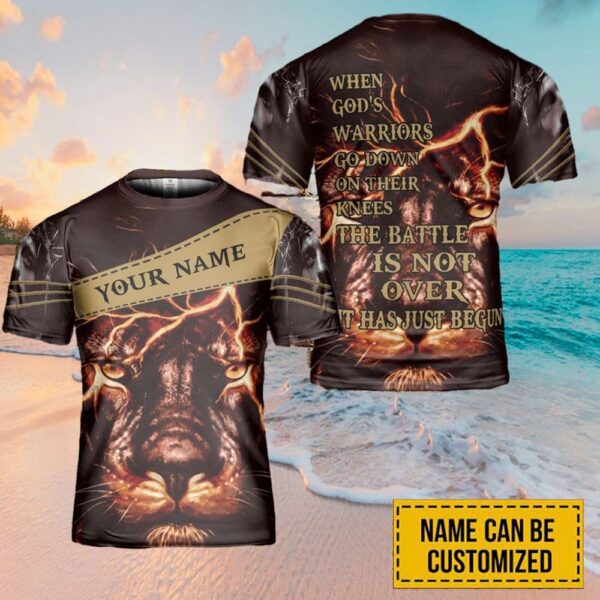 Jesus Lion Face Custom Name 3D T Shirt, Christian T Shirt, Jesus Tshirt Designs, Jesus Christ Shirt