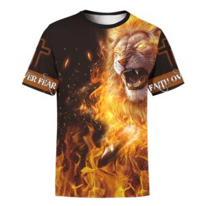 Jesus Lion Fire Faith Over Fear 3D T Shirt Christian T Shirt Jesus Tshirt Designs Jesus Christ Shirt 1 ot7oeu.jpg