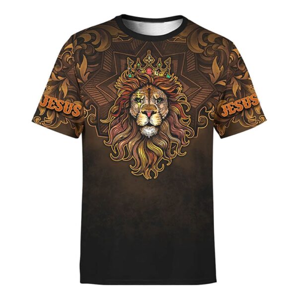 Jesus Lion Jesus Is My Savior 3D T Shirt, Christian T Shirt, Jesus Tshirt Designs, Jesus Christ Shirt