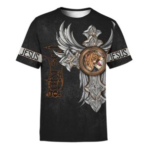 Jesus Lion King Angel Wing Tattoo 3D T Shirt Christian T Shirt Jesus Tshirt Designs Jesus Christ Shirt 1 wzswoi.jpg