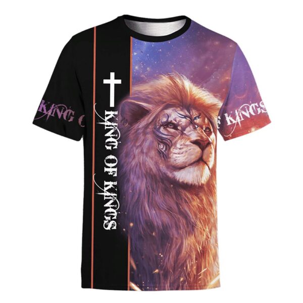 Jesus Lion King Of Kings 3D T Shirt, Christian T Shirt, Jesus Tshirt Designs, Jesus Christ Shirt