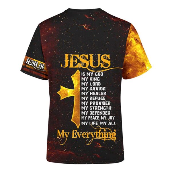 Jesus Lion The King Fire 3D T Shirt, Christian T Shirt, Jesus Tshirt Designs, Jesus Christ Shirt