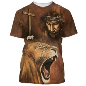 Jesus Lion With The Lamb 3D T Shirt Christian T Shirt Jesus Tshirt Designs Jesus Christ Shirt 1 jerk1b.jpg