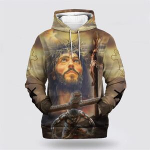 Jesus On The Cross 3D Hoodie,…