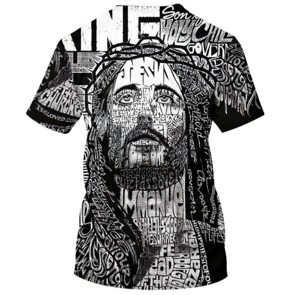 Jesus Portrait 3D T Shirt, Christian T Shirt, Jesus Tshirt Designs, Jesus Christ Shirt