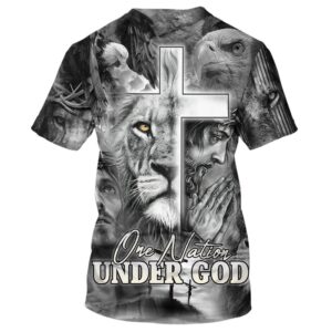 Jesus Prayer Lion And Eagle 3D T Shirt Christian T Shirt Jesus Tshirt Designs Jesus Christ Shirt 2 ewskef.jpg