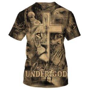 Jesus Prayer Lion One Nation Under God 3D T Shirt Christian T Shirt Jesus Tshirt Designs Jesus Christ Shirt 2 fmtfa4.jpg