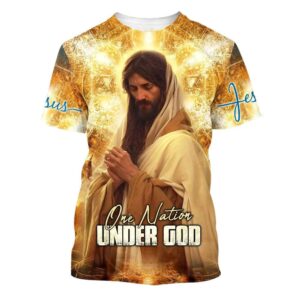Jesus Praying One Nation Under God 3D T Shirt Christian T Shirt Jesus Tshirt Designs Jesus Christ Shirt 1 bbsoqn.jpg