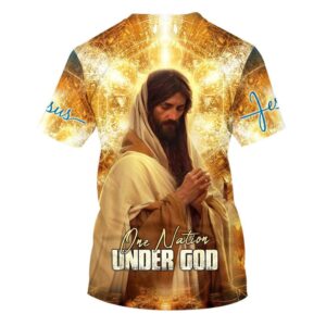 Jesus Praying One Nation Under God 3D T Shirt Christian T Shirt Jesus Tshirt Designs Jesus Christ Shirt 2 djk6od.jpg