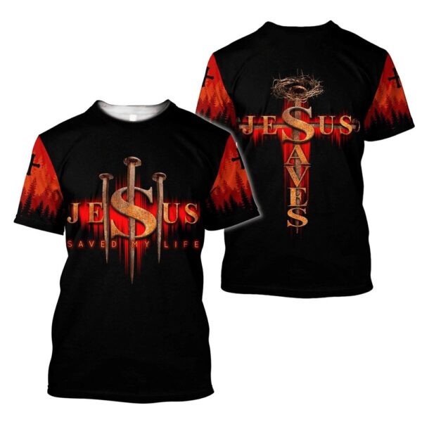 Jesus Saves Jesus Car Hanging 3D T Shirt, Christian T Shirt, Jesus Tshirt Designs, Jesus Christ Shirt