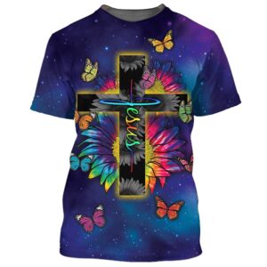 Jesus Sunflower Faith 3D T Shirt,…