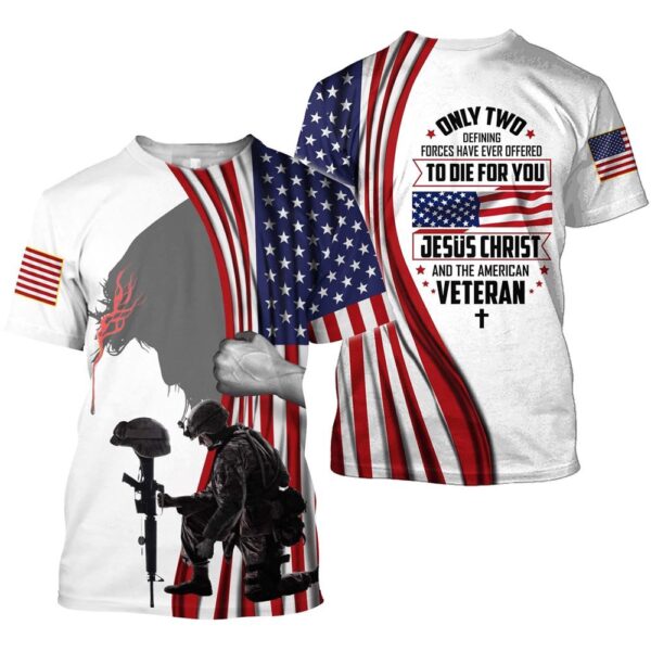 Jesus Veteran America Jesus Unisex 3D T Shirt, Christian T Shirt, Jesus Tshirt Designs, Jesus Christ Shirt