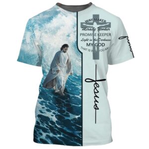 Jesus Walking On The Beachs 3D T Shirt Christian T Shirt Jesus Tshirt Designs Jesus Christ Shirt 1 ichvv7.jpg