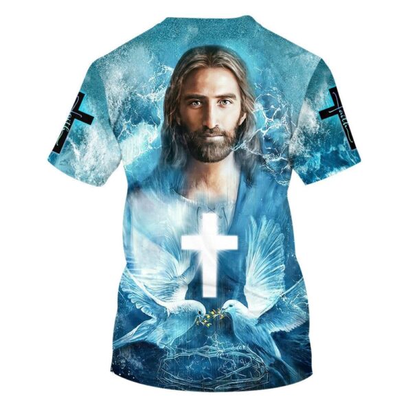 Jesus With Birds 3D T Shirt, Christian T Shirt, Jesus Tshirt Designs, Jesus Christ Shirt