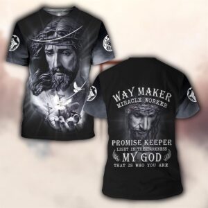 Jesus With Crown Of Thorns Way Maker Miracle Worker 3D T Shirt Christian T Shirt Jesus Tshirt Designs Jesus Christ Shirt 2 n80f9x.jpg