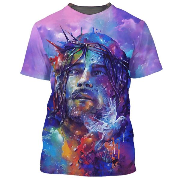 Jesus With Dove 3D T Shirt, Christian T Shirt, Jesus Tshirt Designs, Jesus Christ Shirt