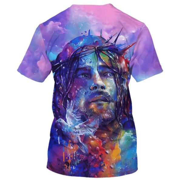 Jesus With Dove 3D T Shirt, Christian T Shirt, Jesus Tshirt Designs, Jesus Christ Shirt