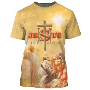 Jesus With His Arms Open Lion…