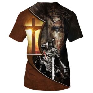 Knight Kneel In Front Of Lion Jesus Christ Warrior 3D T Shirt Christian T Shirt Jesus Tshirt Designs Jesus Christ Shirt 2 vmlexc.jpg