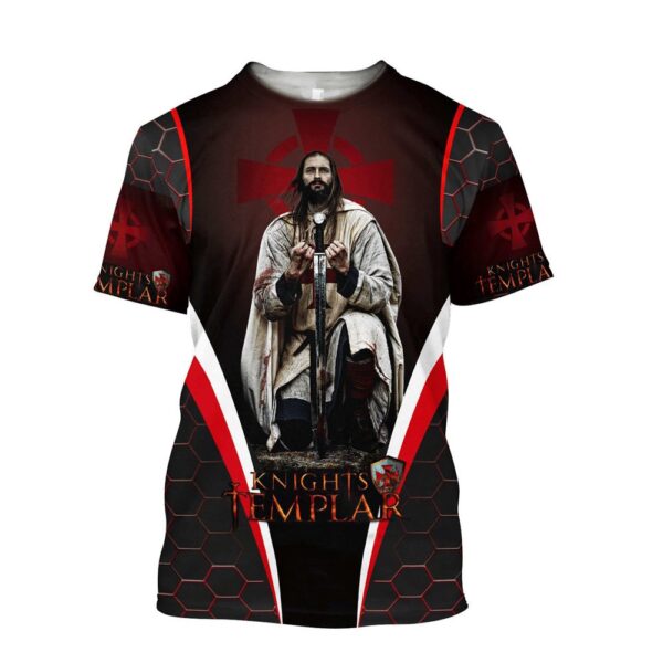 Knights Templar A Child Of God Jesus 3D T Shirt, Christian T Shirt, Jesus Tshirt Designs, Jesus Christ Shirt