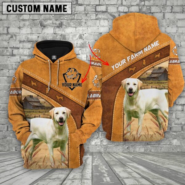 Labrador Retriever Custom Name Printed 3D Hoodie, Farm Hoodie, Farmher Shirt