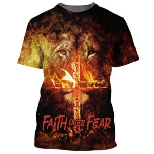 Lion Burning Fire Cross 3D T Shirt Christian T Shirt Jesus Tshirt Designs Jesus Christ Shirt 1 fherx9.jpg