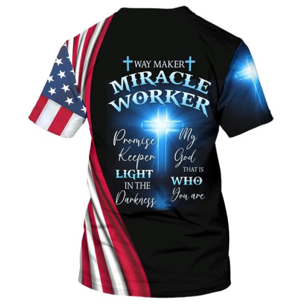 Lion Cross Way Maker Miracle Worker 3D T Shirt, Christian T Shirt, Jesus Tshirt Designs, Jesus Christ Shirt