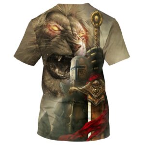 Lion Golden Knight 3D T Shirt Christian T Shirt Jesus Tshirt Designs Jesus Christ Shirt 2 atglon.jpg