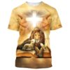 Lion Lamb And Dove 3D T Shirt, Christian T Shirt, Jesus Tshirt Designs, Jesus Christ Shirt