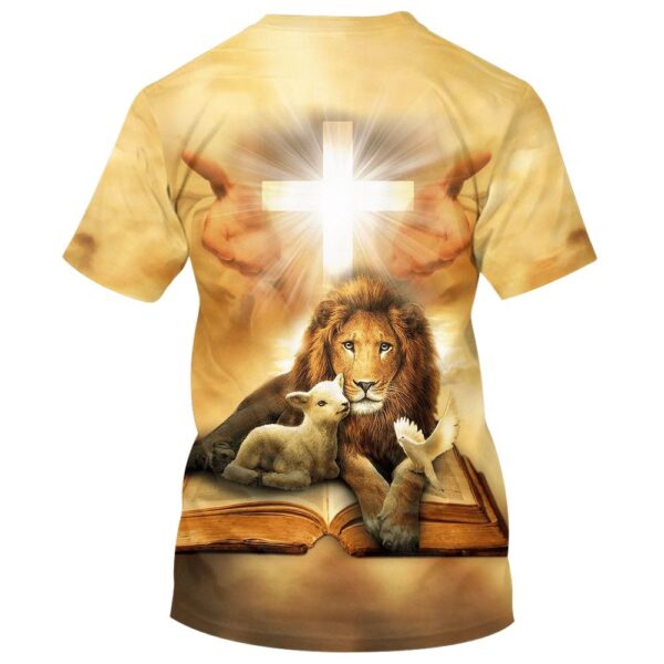 Lion Lamb And Dove 3D T Shirt, Christian T Shirt, Jesus Tshirt Designs, Jesus Christ Shirt