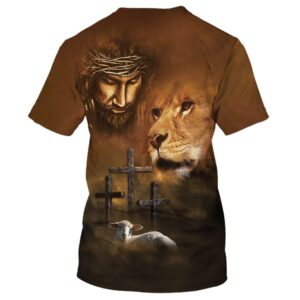 Lion Lamb Jesus 3D T Shirt Christian T Shirt Jesus Tshirt Designs Jesus Christ Shirt 2 pmhb54.jpg