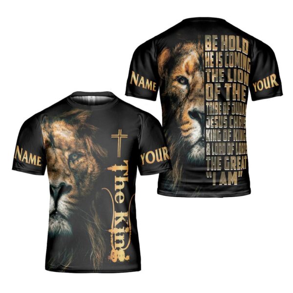 Lion Of Judah Be Hold He Is Coming 3D T Shirt, Christian T Shirt, Jesus Tshirt Designs, Jesus Christ Shirt