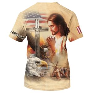 Lion Pray With Jesus On The Cross 3D T Shirt Christian T Shirt Jesus Tshirt Designs Jesus Christ Shirt 2 mx41lb.jpg