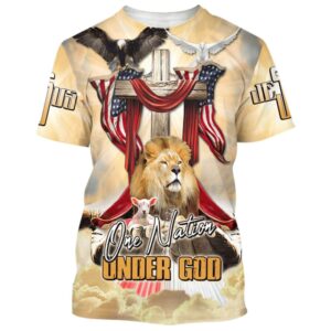 Lion Wooden Cross And The Lamb 3D T Shirt Christian T Shirt Jesus Tshirt Designs Jesus Christ Shirt 1 msq4ds.jpg