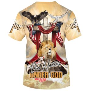 Lion Wooden Cross And The Lamb 3D T Shirt Christian T Shirt Jesus Tshirt Designs Jesus Christ Shirt 2 km9ev1.jpg
