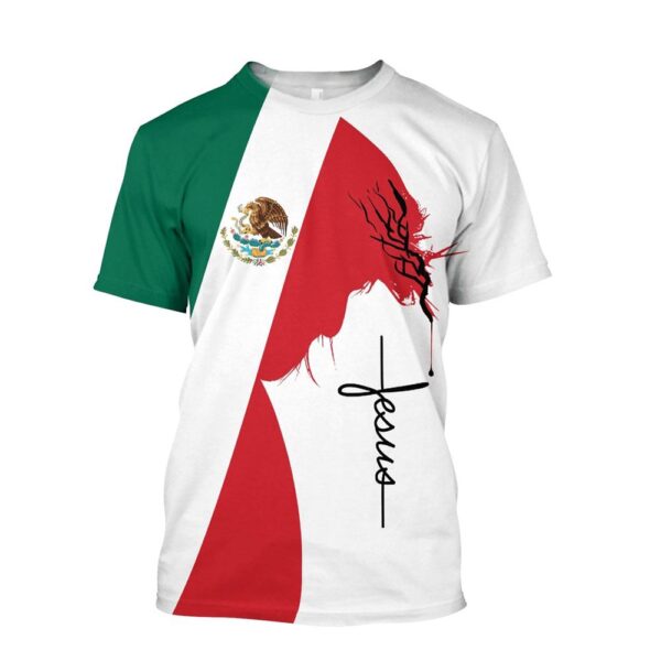 Mexico Christian Jesus Unisex 3D T Shirt, Christian T Shirt, Jesus Tshirt Designs, Jesus Christ Shirt