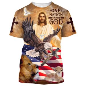 On Nation Under God American 3D T Shirt Christian T Shirt Jesus Tshirt Designs Jesus Christ Shirt 1 xlyuyv.jpg