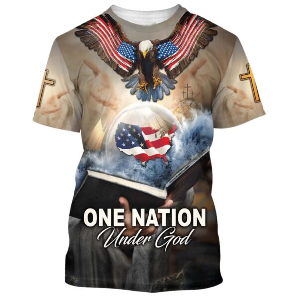 One Nation Under God 1 3D T Shirt, Christian T Shirt, Jesus Tshirt Designs, Jesus Christ Shirt