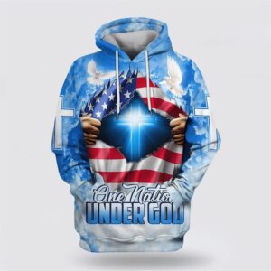 One Nation Under God 3D Hoodie,…