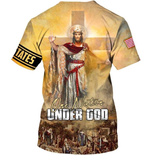 One Nation Under God 3D T Shirt, Christian T Shirt, Jesus Tshirt Designs, Jesus Christ Shirt