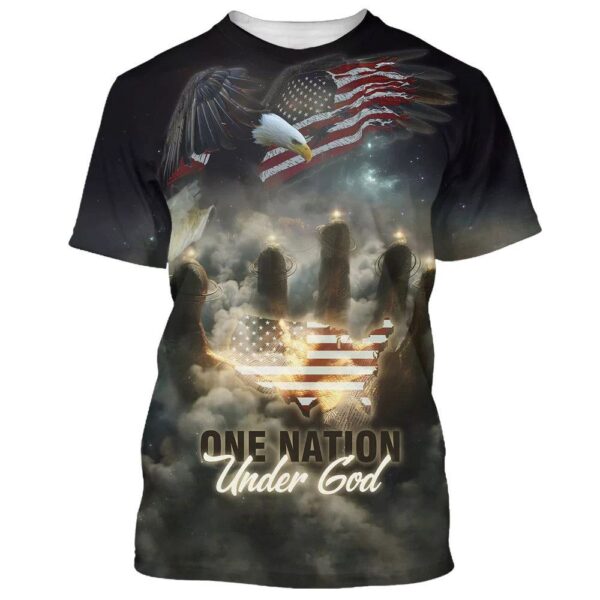 One Nation Under God American 3D T Shirt, Christian T Shirt, Jesus Tshirt Designs, Jesus Christ Shirt