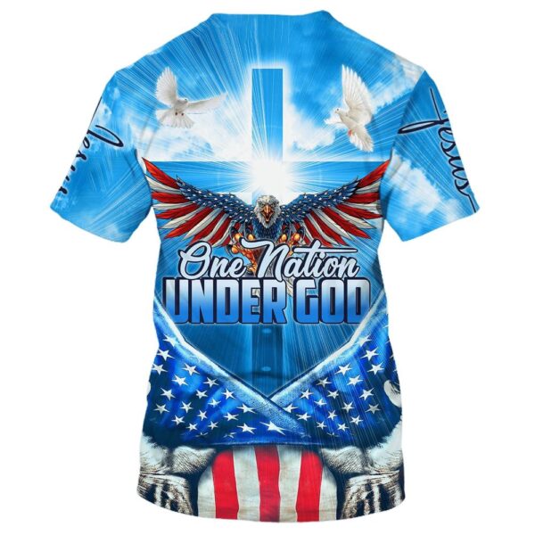 One Nation Under God American Eagle 3D T Shirt, Christian T Shirt, Jesus Tshirt Designs, Jesus Christ Shirt