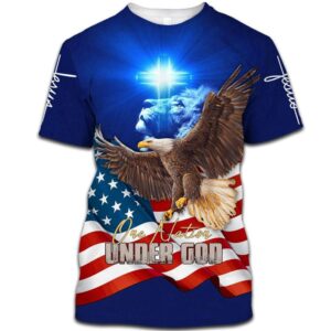 One Nation Under God Bald Eagle Lion Cross 3D T Shirt Christian T Shirt Jesus Tshirt Designs Jesus Christ Shirt 1 hyaz7u.jpg