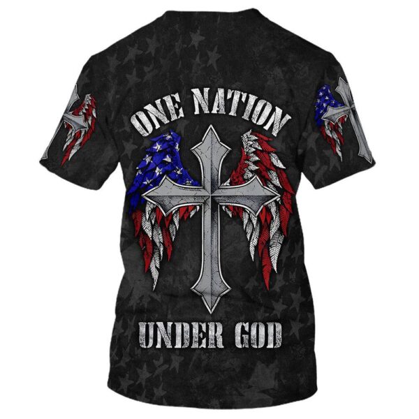 One Nation Under God Cross Wings 3D T Shirt, Christian T Shirt, Jesus Tshirt Designs, Jesus Christ Shirt